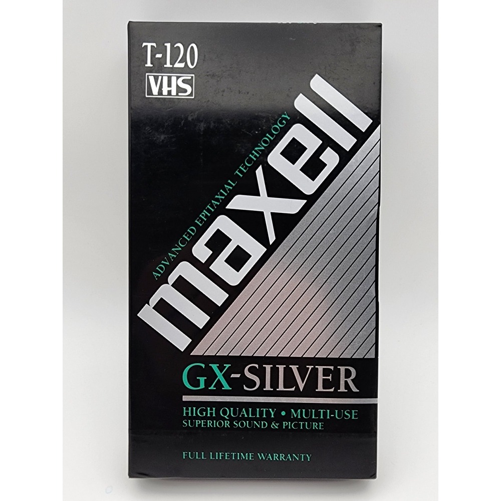 Maxell 214016 120 Minute Gx Silver Video Tape New Old Stock‎ Sealed